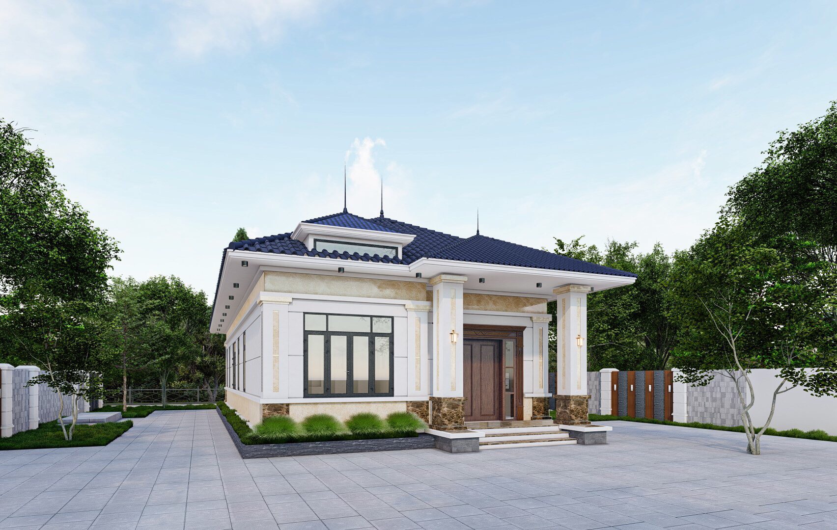 biet-thu-vuon Thiết kế nhà vườn diện tích 150m2 bác Sơn Hà tĩnh  thiết kế nhà đẹp Nghệ An