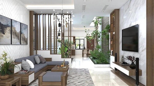 phong-khach-nha-ong Phòng khách nhà ống tại Vinh có những mẫu thiết kế nội thất nào phổ biến?  thiết kế nhà đẹp Nghệ An