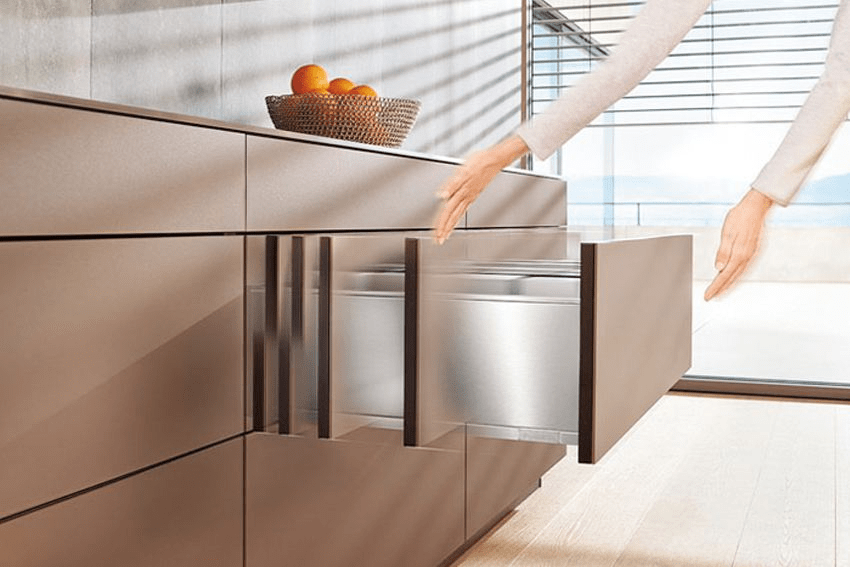 03 Tủ bếp không tay nắm - Xu hướng thiết kế nội thất phòng bếp hiện đại  thiết kế nhà đẹp Nghệ An