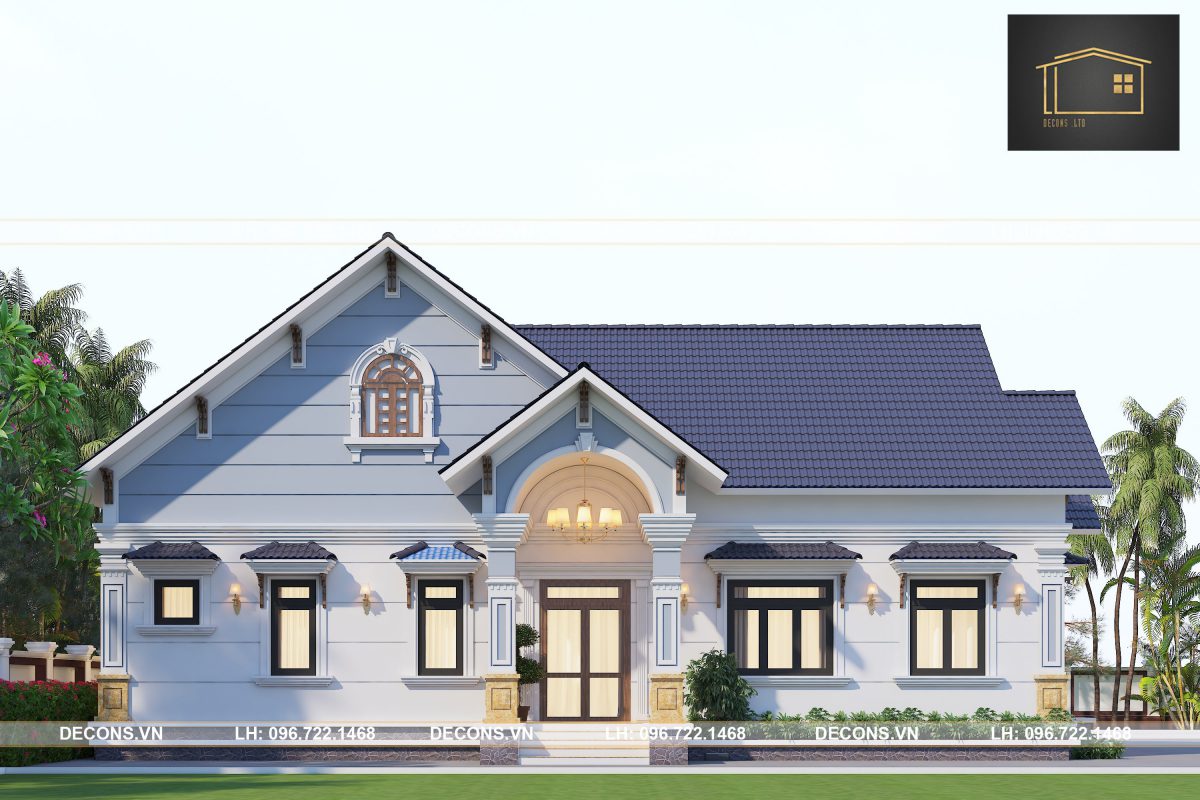05-1 Dự án thiết kế nhà mái thái A.Tới – Bình Phước – 170m2  thiết kế nhà đẹp Nghệ An