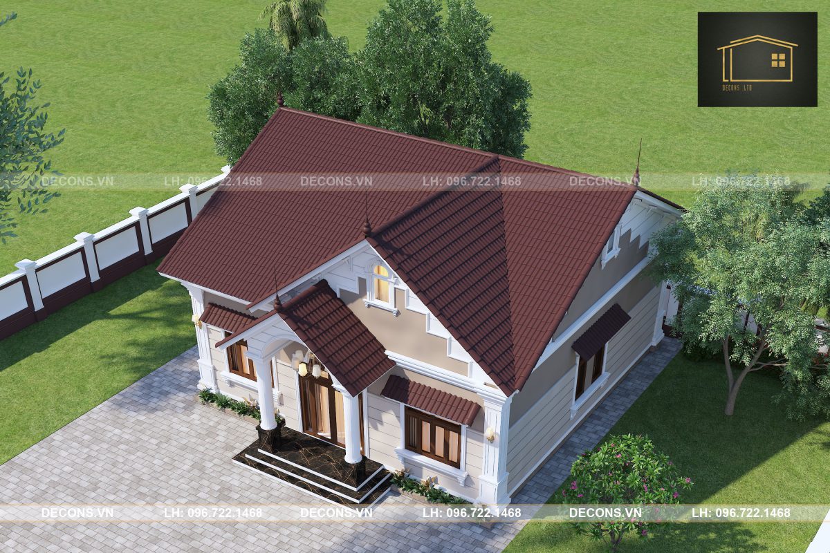 1-4 Dự án biệt thự mái thái Chị Dung -Thái Bình  thiết kế nhà đẹp Nghệ An
