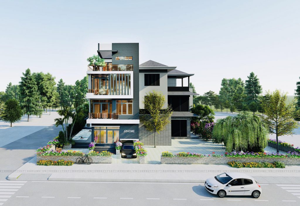 1f21a68ecd8f30d1699e-1024x702 Thiết kế biệt thự 4 tầng có bể bơi ở Nam Định  thiết kế nhà đẹp Nghệ An