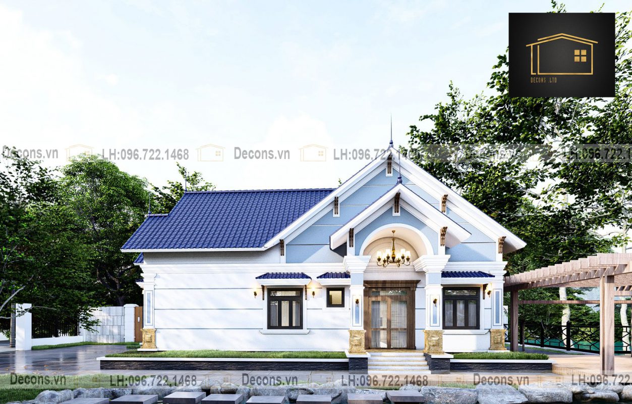 5-7 Biệt thự mái thái 150m2 A.Trường – Hà Tĩnh  thiết kế nhà đẹp Nghệ An