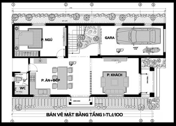 mat-bang-tang-1 Thiết kế biệt thự mini KT 8×12m  thiết kế nhà đẹp Nghệ An