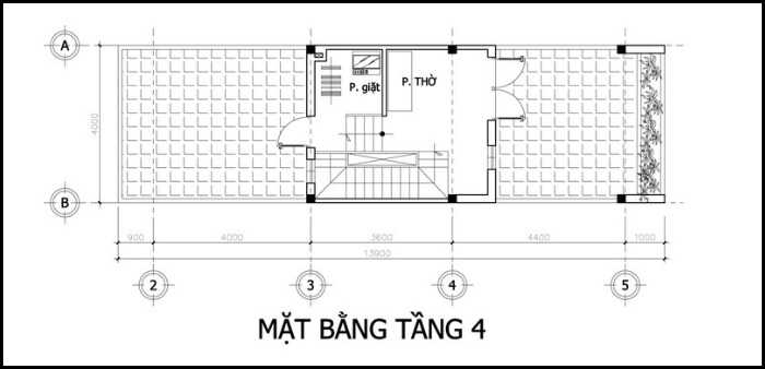mat-bang-tang-4 Thiết kế nhà phố 4 tầng 4x15m hiện đại  thiết kế nhà đẹp Nghệ An