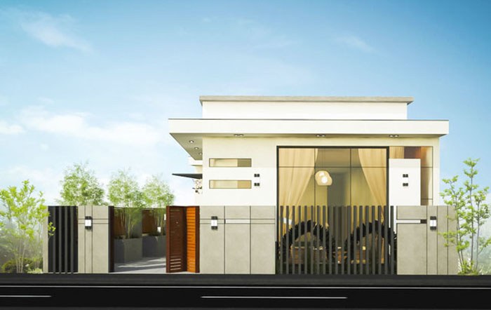 nha-ong-1-tang-co-gac-lung Nhà phố 1 tầng có gác lửng  thiết kế nhà đẹp Nghệ An