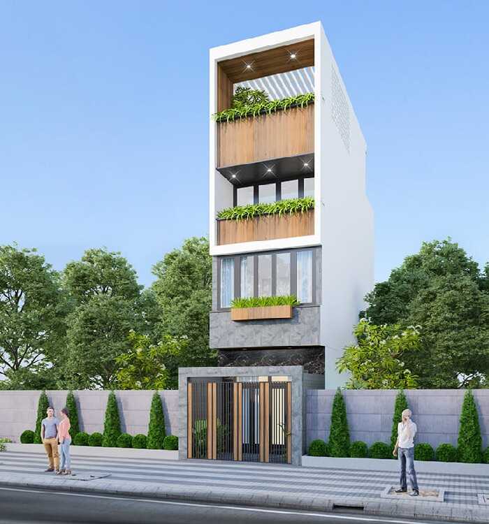 phoi-canh-thiet-ke-nha-4-tang-4x15m Thiết kế nhà phố 4 tầng 4x15m hiện đại  thiết kế nhà đẹp Nghệ An