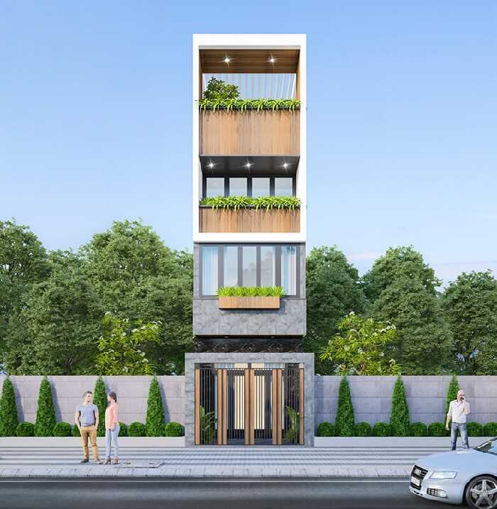 thiet-ke-nha-4-tang-4x15m Thiết kế nhà phố 4 tầng 4x15m hiện đại  thiết kế nhà đẹp Nghệ An