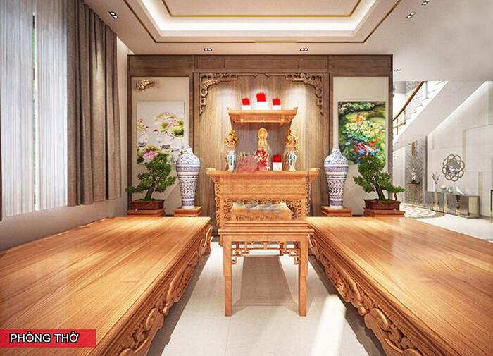 thiet-ke-phong-tho-1 Biệt Thự Nhà Vườn 2 Tầng KT 10x14m Mái Thái Tại Bình Phước  thiết kế nhà đẹp Nghệ An