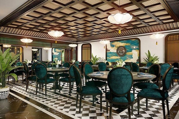 Thiet-ke-nha-hang-indochine-sang-trong Nhà hàng phong cách Indochine tại Vinh -  Thiết kế tinh tế, tạo trải nghiệm độc đáo cho khách hàng  thiết kế nhà đẹp Nghệ An